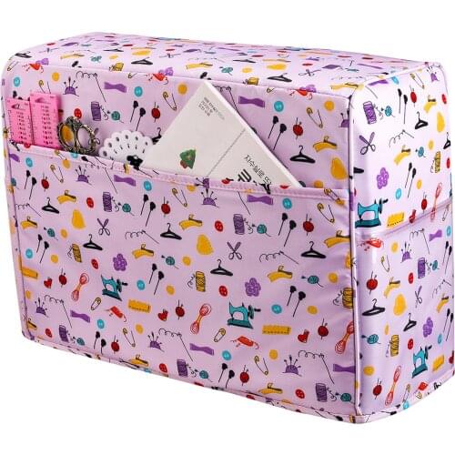 Sewing Machine Dust Cover With Storage Pockets Accessory Organizer Dust Proof Case Bag For Needles Sewing Accessories Handbag