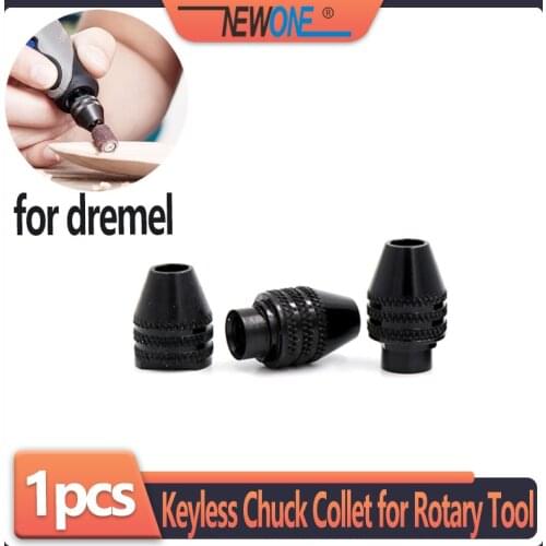 M8 / M7 inch thread mini drill chuck fitting for Dremel rotary tool, holding three jaw chucks ranging from 0.5 mm to 3.2mm
