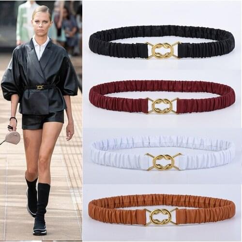 2020 Luxury Fashion Designer Waist Elastico Belts for Women Suit Dress Belt Pasek Damski Ceinture Femme ремень модный 탄성벨트 Cinto