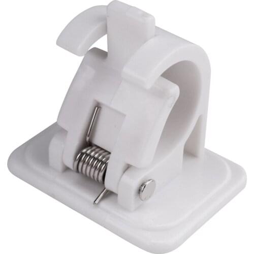 Self Adhesive Hooks Rod Bracket Towel Curtain Bracket Drapery Pole Hanging Rod Clip Wall Hooks