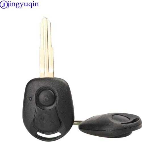 Jingyuqin 10x Replacement 2 Buttons Remote Key Shell Case For Ssangyong Actyon Kyron Rexton RX7 Key Car Styling Fob Cover Case