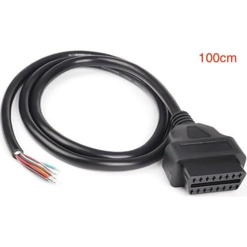 16Pin female connector open line ELM327 extension cable OBD 2 wire OBDII plug