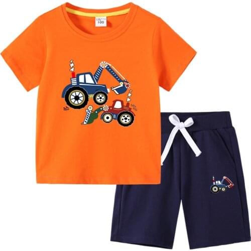 New Design Kids Sets Boys Summer Children Short Sleeved T Shirt +Beach Pant Two Sets Cotton Teenager Sport Suit 2-12 Year 2pcs
