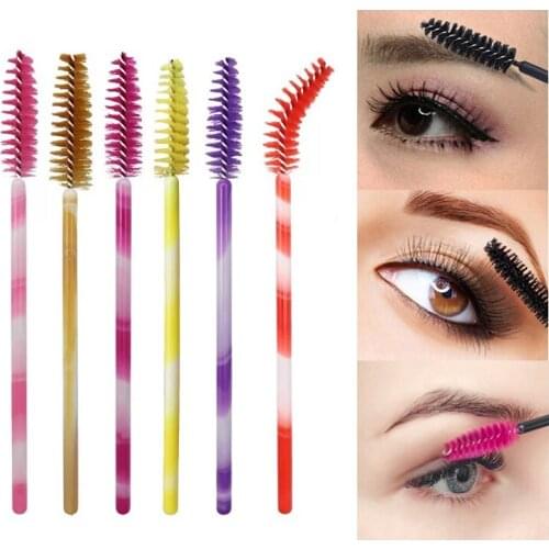 50 Pcs/Pack Disposable Eyelash Brushes Eyelashes Extension Eyebrow Brush Mascara Wands Applicator Eye Lashes Cosmetic Tools