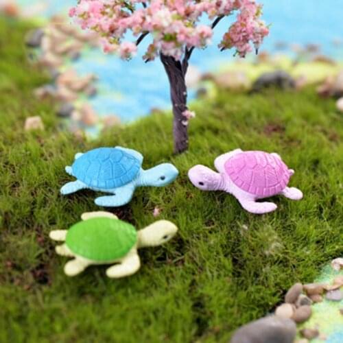 ZOCDOU 1 piece Sea Turtle Fish Tank Small Statue Home Decoration Accessories Miniature Children Toys Decor Crafts Figurine