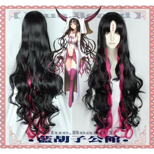 Anime Sessyoin Kiara Cosplay Wig Fate Grand Order EXTRA CCC Beast3/R Sesshouin Alterego Long Curly Wavy Synthetic Hair + Wig Cap
