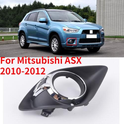 CAPQX For Mitsubishi ASX 2010 2011 2012 Car Front Bumper Fog Light Grille Protective cover Fog lamp Frame hood