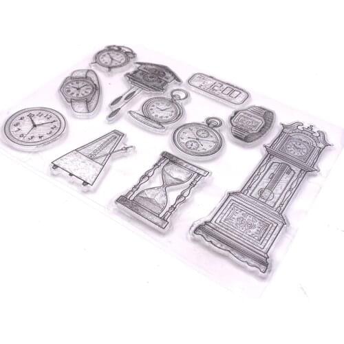 KLJUYP Clock Clear Stamps Scrapbook Paper Craft Clear stamp scrapbooking06097