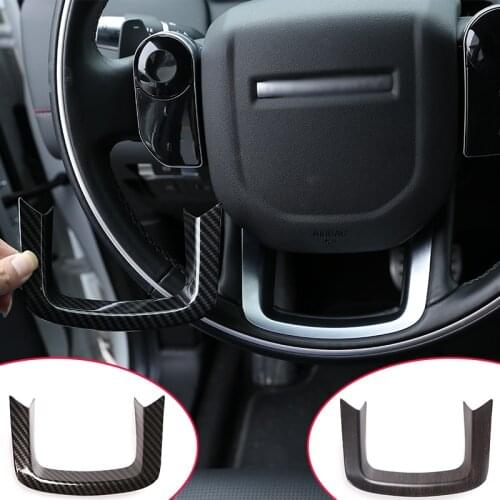 U-shape Steering Wheel Frame Cover For Land Rover General Models Steering Wheel Decoration Trim ABS Oak Grain Car Accessories
