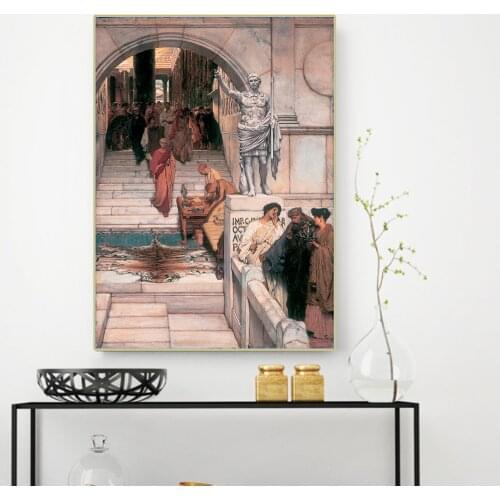 Citon Lawrence Alma-Tadema《An Audience at Agrippas》Canvas Oil Painting Artwork Poster Picture Modern Wall Decor Home Decoration