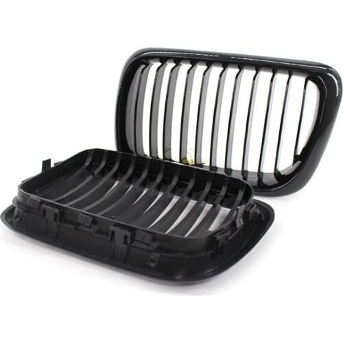 For BMW 3-Series E36 M3 1997-1999 2Pcs Gloss Black Front Bumper Hood Kidney Grille Racing Grille Auto Accessories Part
