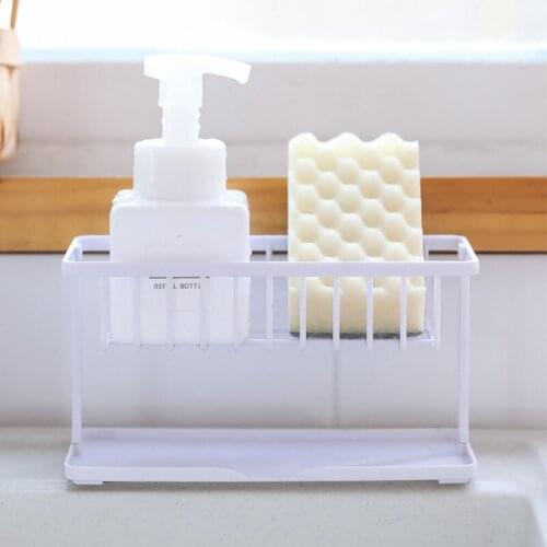 Japanese-Style Sink Double-Layer Drain Rack Kitchen Storage Organizer Sponge Shelf Shtorage Containers Bathroom Supplies