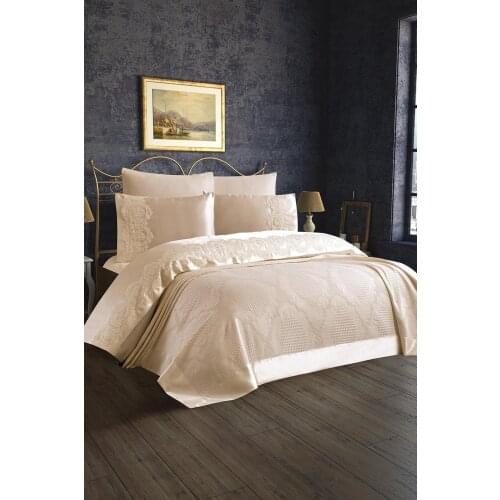 Elegant Double Luxury Pique Set 6 Pieces Pique Bed Sheet Bed Cover Pillowcases Quality Bed Lining Home Textile - Lorena