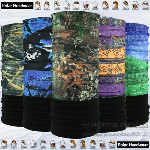 Classical Useful Winter Outdoor Magic Polar Headwear Motorcycle Neck Warmer Cycling Multifunction Polartec Fleece Bandana