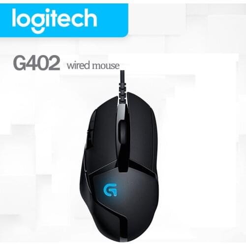 Logitech G402 Hyperion Fury Gaming Wired Mouse Optical 4000DPI High Speed For PC Laptop Windows 10/8/7 Support Official Test