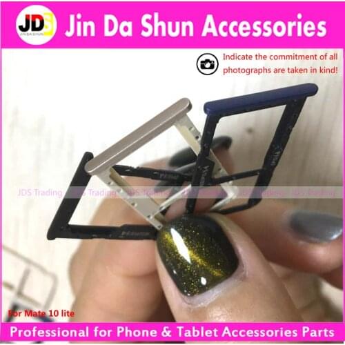 JDS For Huawei Mate 10 Lite G10 Honor 9i Nova 2i Sim Card Tray Holder Inner SD Card Holder Tray Slot Repair Parts