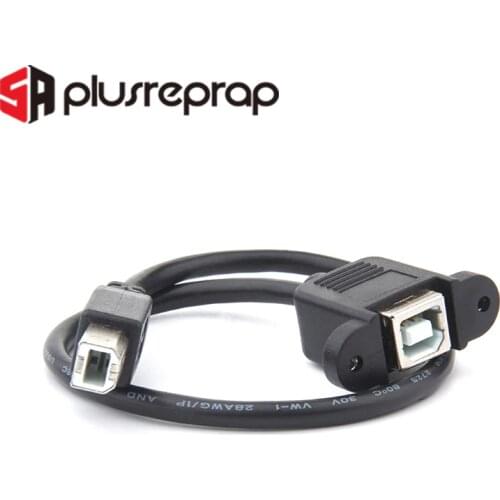 USB 2.0 Type B Male to Female M/F EXTENSION Data Cable Panel Mount For Printer or 3D Printer Cable Connector Adapter 30CM