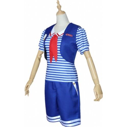 2021 New Stranger Things Season 3 Cosplay Costume Robin Steve Harrington Scoops Ahoy Cosplay Costume Sailor Uniform