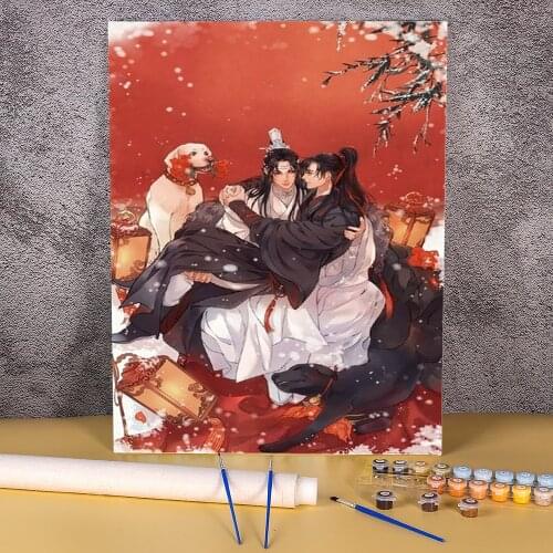 Mo Dao Zu Shi Coloring By Numbers Painting Complete Kit Oil Paints 50*70 Oil Painting Handmade For Handicraft