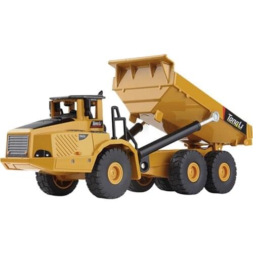 HUINA 1712 1/50 Alloy Dump Trucks Model ChildrenS Car Toys Die-Cast Metal Professional Engineering Construction Vehicle