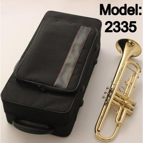 Music Fancier Club Bb Trumpet 2335 Gold Lacquer Music Instruments Profesional Trumpets Student Included Case Mouthpiece