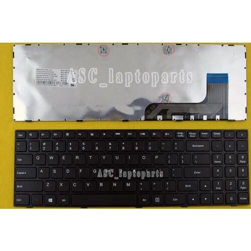 New US QWERTY Keyboard for LENOVO Ideapad 100 15 100-15IBY 100-15IB B50-10 NSK-BR0SN T6GT-US 25214785 PK130TH2A00 Lapotp BlackF