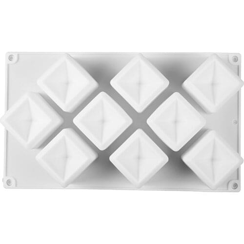 New 9 Cavity Cube Square Shape Silicone Mold Cake Decorating 3D Honeycomb DIY Dessert Jelly Candy Moulds Kitchen Baking Tools