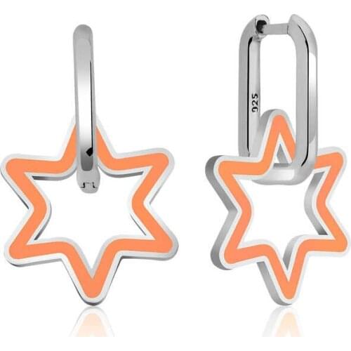 Original 925 Sterling Silver Red Heart Clover Female Earrings Quality products, Flamboyant Designs Hundreds Of kinds of earrings