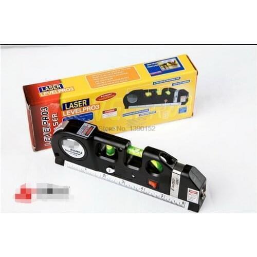 By DHL or EMS 100 pieces Multipurpose Laser Level Horizon Vertical Measure Tape Aligner Measuring Tape 8FT Aligner Ruler Tool