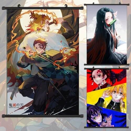 Anime Demon Slayer Poster Wall Art Home Decor High Quality Tarpaulin Scroll Painting Artwork Living Room Decoration