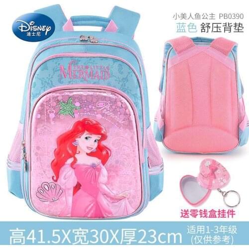 Authentic Disney Girl Schoolbag Elementary School Student Snow White Reduces The Burden on Girls 6-12 Years Old Backpack