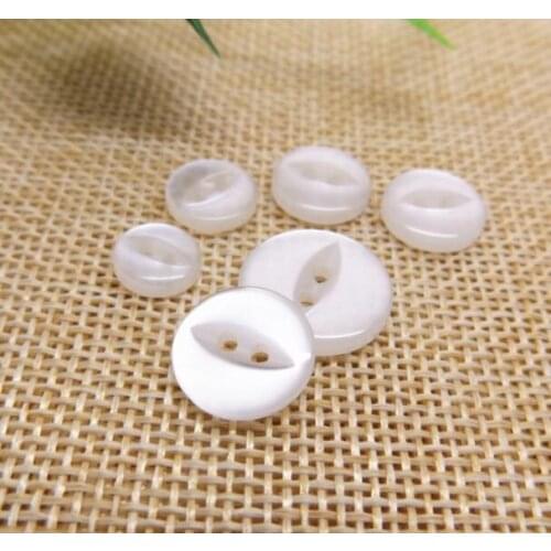 100pcs 9mm/10mm/11mm/12mm/15mm polyester button cute Fisheye buckle Sewing button Accessories resin shirt button for DIY