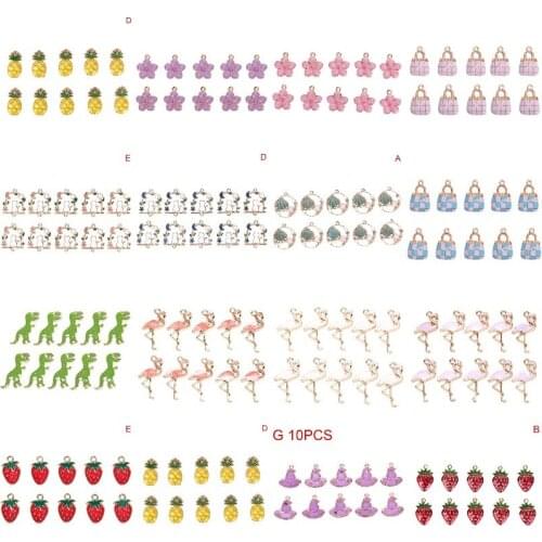 Earring Keychain Necklace Pendant Jewlery Findings Fruit Strawberry Pineapple Resin Charms For DIY Dinosaur Phone Charms