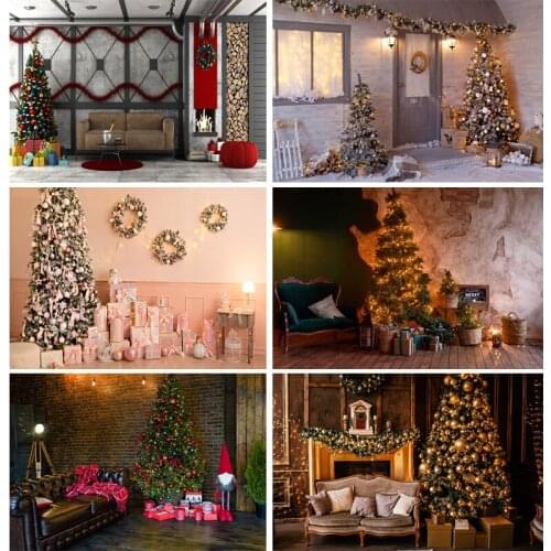 SHENGYONGBAO Christmas Photography Background Christmas Tree Backdrop for Photo Studio Baby Portrait Photocall 20107HSD-04