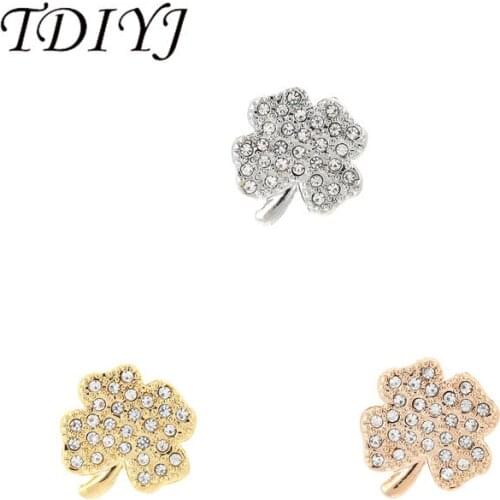 TDIYJ Jewelry Alloy Lucky Clover Slide Charms for 10mm Mesh Keeper Bracelets as Women Jewelry Bangle Charms 6pcs/lot