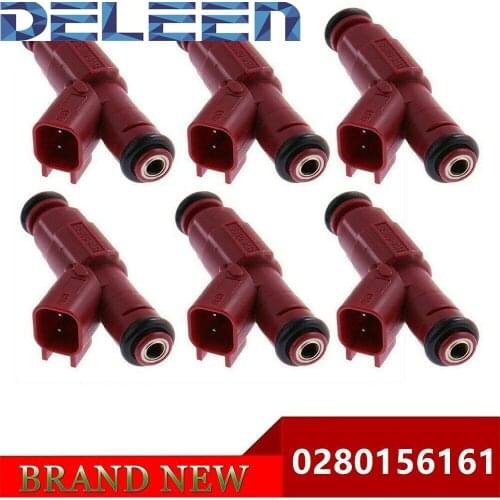 Deleen 6x High impedance Fuel Injector 0280156161 / FJ462 For Ford Car Accessories