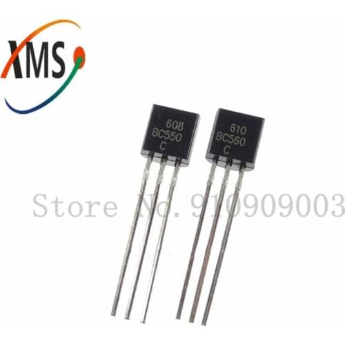 50PCS BC550C + BC560C each 25pcs BC550 BC560 TO92 Transistor DIP-3 45V 0.1A TO-92 New Original