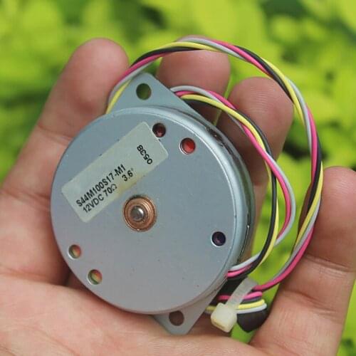 DC 12V Ultra-thin Stepper Motor 2-phase 4-wire 3.6 Degree Mini Stepping Motor 10 Teeth 0.5 Module Gear Stepper Motor Accessories