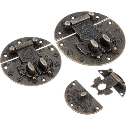 1 Pc 38mm/59mm/74mm Vintage Butterfly Clasp Zinc Alloy Buckle Wooden Jewelry Box Latch Clasp Wine Box Lock Buckle Decor Hardware