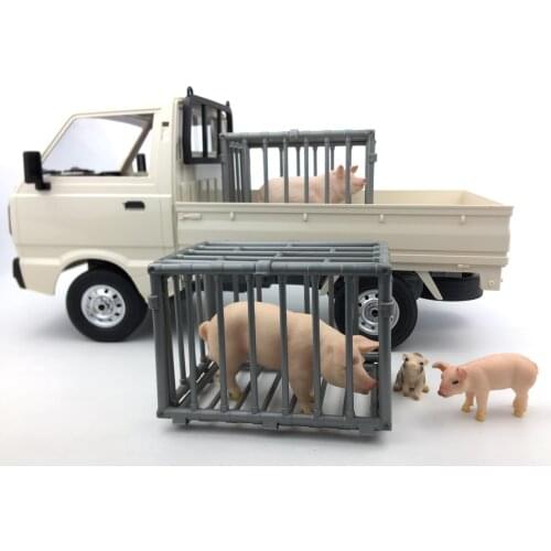 WPL D-12 D12 RC car spare parts decoration Micro cargo small truck 1/10 Modified pig cage Simulation pig model