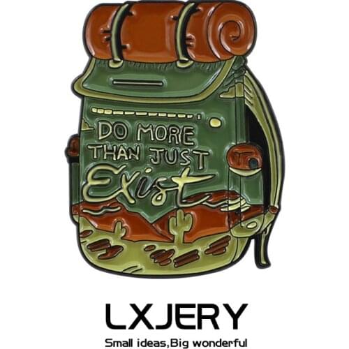 Travel Backpack Pin Badge On Backpack Funny Brooch Pins For Clothes Broche For Schoolbag Gift