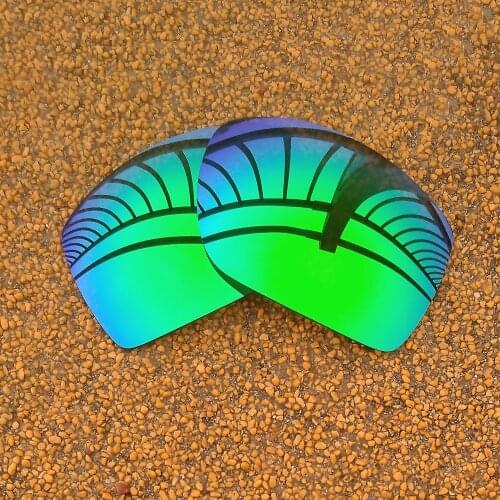 Green Mirrored Polarized Replacement Lenses for Big Taco Sunglasses Frame 100% UVA & UVB