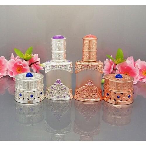 1Piece 5G Luxury Gold Cosmetic Mask Container, Rose Gold Empty Facil Cream Jar, 10ML Silver Perfume/Essential Oil Dropper Bottle