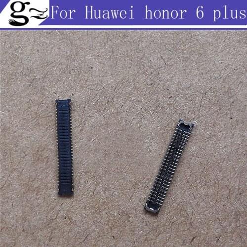 2 in 1 100% New back camera FPC connector and on back camera on motherboard FPC connector For huawei honor 6 plus Free Shipping