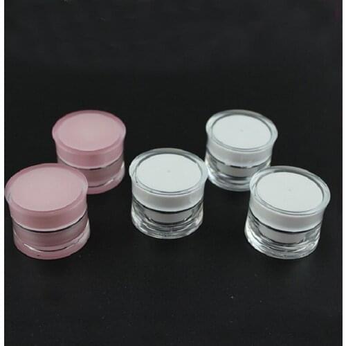 5g slim waist shape plastic acrylic white/pink pot/jar/bottle eye serum/cream/essence/moisturizer/skin care cosmetic packing