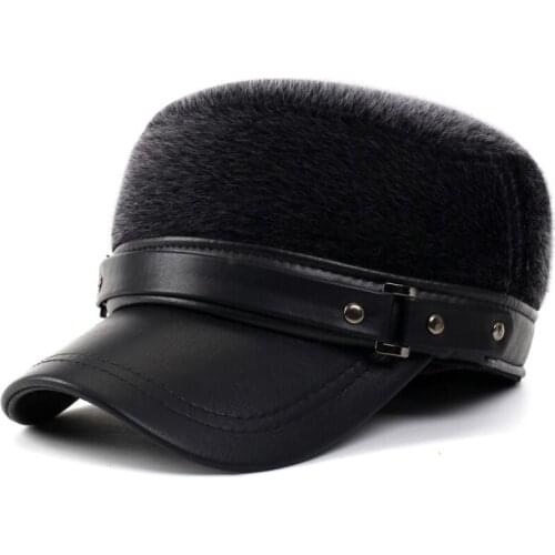 Aerlxemrbrae Men's Leather Baseball Caps