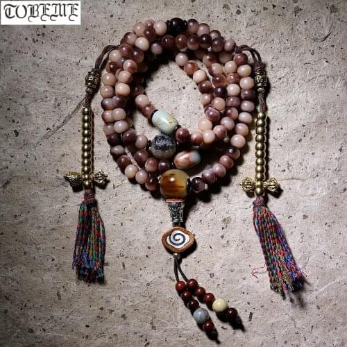 Blessed Mala Tibetan Genuine Camel Bone Mala Buddhist 108 Prayer Beads Bone Rosary Beads