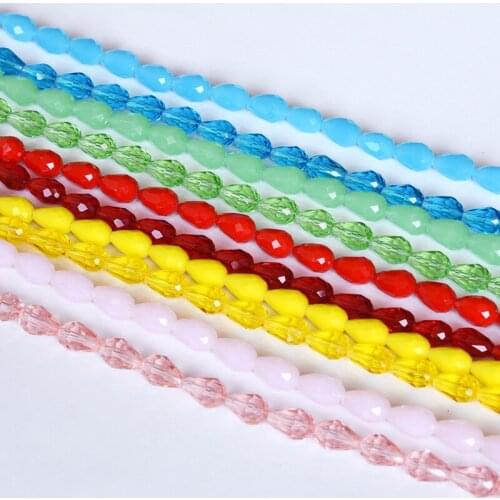 BEAUCHAMP 10*15mm 10pcs Crystal Beads Teardrop Faceted Component Earring Charms Bracelet Pentant Jewelry Chandelier Accessories
