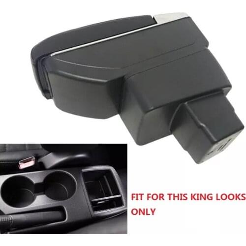 CITYCARAUTO central armrest BIG SPACE+LUXURY+USB armrest Storage box with cup holder LED USB Fit for mazda cx-3 cx3 armrest box