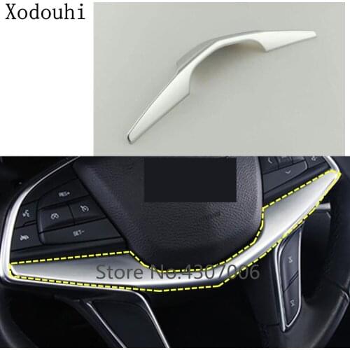Car Body Cover ABS Matte Steering Wheel Interior Kit Switch Trim Lamp Frame 1pcs For Cadillac XT5 2017 2018 2019 2020